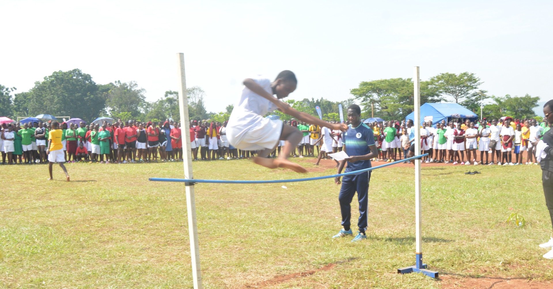 Student Doing High Jump