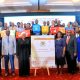 MoH Partners in a group photo at the launch of the H-NAP. Tororo Girls School School of Public Health (MakSPH) at the Ministry of Health launch of the National Climate Change Health National Adaptation Plan (H-NAP), 22nd August 2024, Sheraton Kampala Hotel, Kampala Uganda, East Africa.